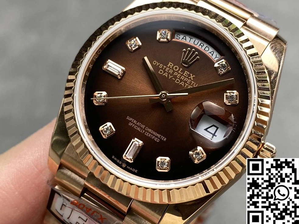 M128235-0037 Day Factory Tungsten Dial Steel Chocalate 36mm Date v5 QF Rolex 1219